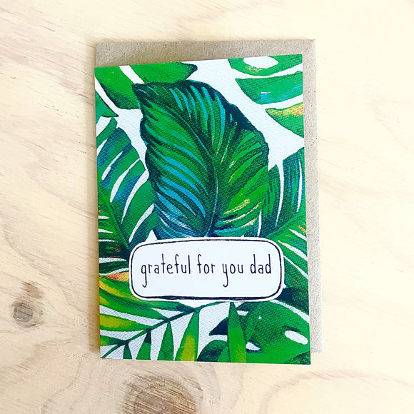 greeting card . grateful for you dad