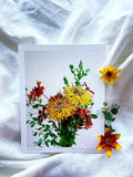 fine art print . first zinnias