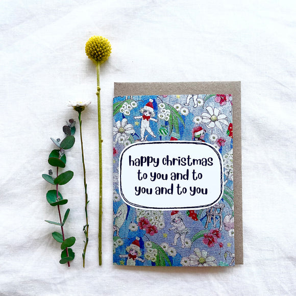 christmas greeting card . happy christmas to you